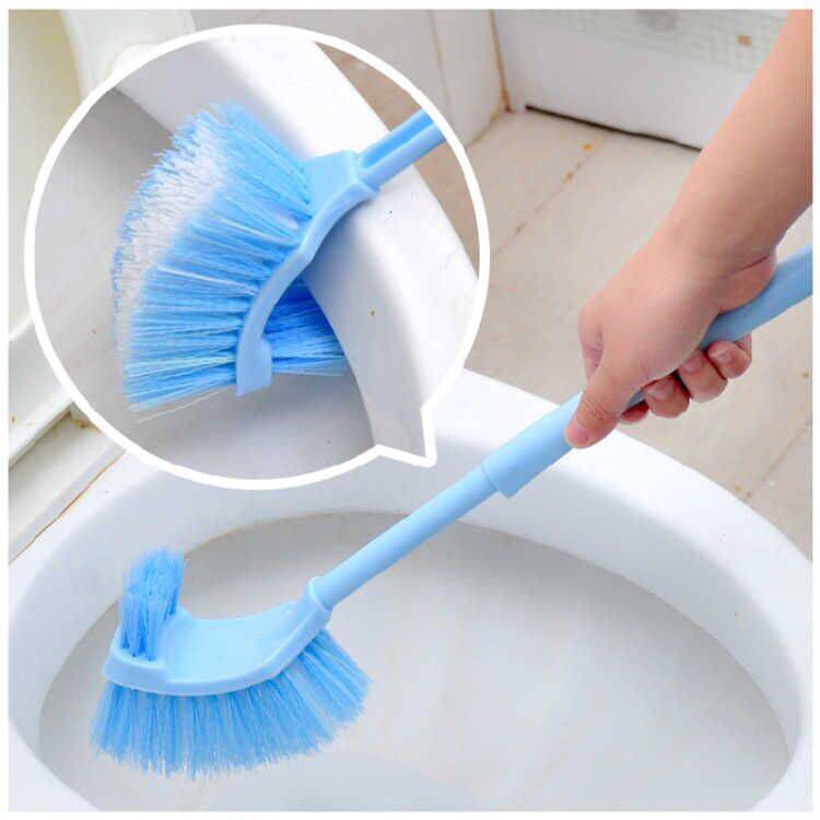 Long handle toilet brush double-sided to dead corner soft hair cleaning brush toilet toilet brush bathroom hair brush two packs