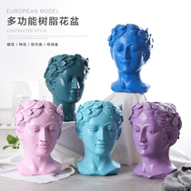 European tissue box Creative portrait Floral vase Venus goddess flower pot Flower pot Multi-functional home decoration