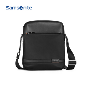 Samsonite/新秀丽男士斜挎包简约休闲公文包牛皮拼接男包 TN5