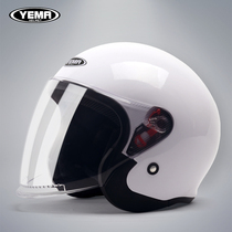 Mustang 3C certified electric battery car helmet female winter motorcycle safety head hat gray Four Seasons universal semi-helmet male