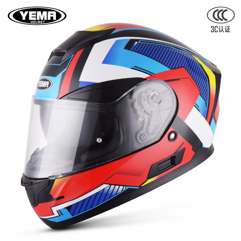 Mustang 3C certified locomotive safety hat men summer lens personality full helmet - clad safety hat ash for four seasons