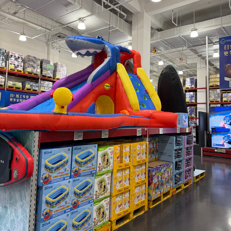 Sam Happy Hop Shark Club Kidsren's Inflatable Castle Outdoor Large Family Thickened Water Slide Sam Happy Hop Shark Club Kidsren's Inflatable Castle Outdoor Large Family Thickened Water Slide
