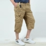 Mùa hè quần âu quần short nam rộng cộng với phân bón XL quần yếm quần nam nhiều túi quần quần tây nam