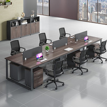Staff office desk and chair combination Simple and modern four 46-person screen partition card base staff position company computer desk