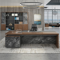 Office boss Office desk and chair combination Single stylish atmosphere Manager president executive desk Simple modern furniture