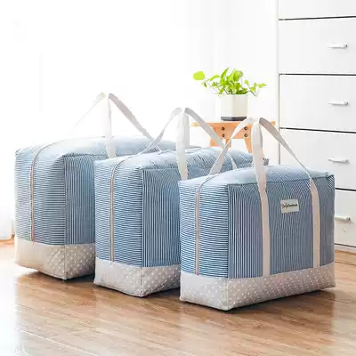 Cotton linen quilt storage bagged quilt bag clothing luggage packing bag soft storage box waterproof and moisture-proof