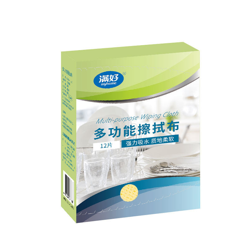 Full and versatile wipe cloth 12 slices of eco-friendly water suction kitchen cleaning ragu dishwashing the glass wipe furniture car wash
