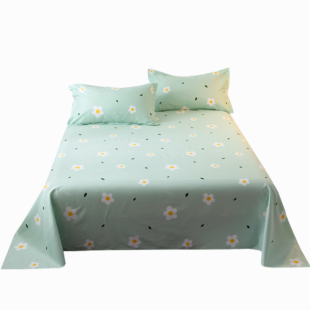 Sheet single piece pure cotton double bed students dormitory single 100 cotton 1.8m 1.5m three-piece quilt set ins