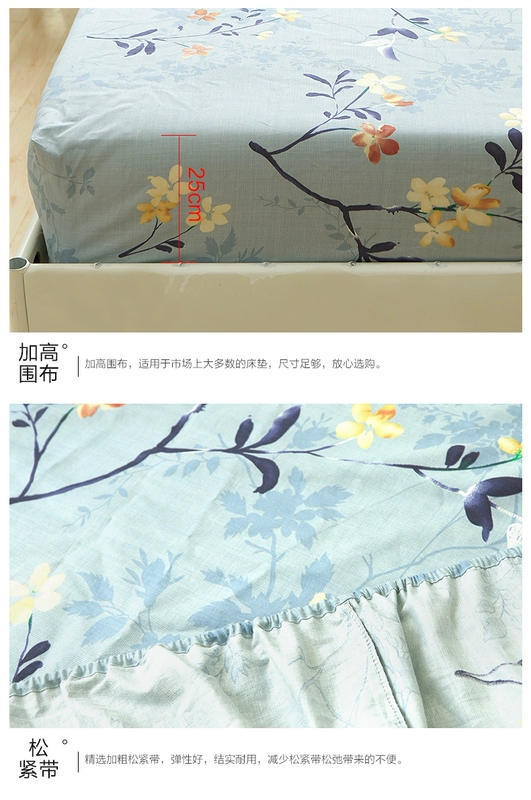 Ác mộng nhà dệt bông giường nệm bông đơn 1,8 m phủ bụi giường 1,5m1.2 Trải giường Simmons ga chun bọc giường spa