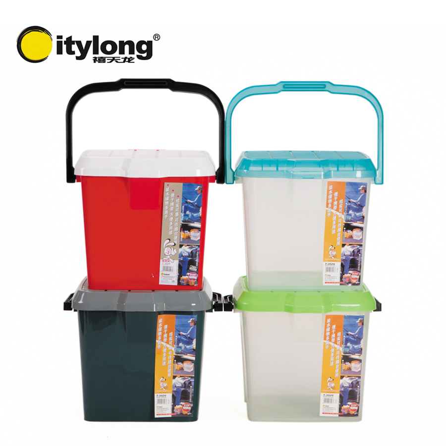 Jubilee Dragon crew field plastic storage organizer box portable car car box cleaning with lid can sit in fishing bucket