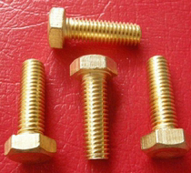 Self-produced and self-pin brass hexagon bolt copper screw bolt m5m6m8m10m12m14m16M Custom