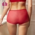 Bei Jiaren chính hãng B78419 màu đỏ phần mỏng sexy thoải mái thoáng khí quần đùi quần đùi nữ quần lót thêu ren đám cưới - Giống cái