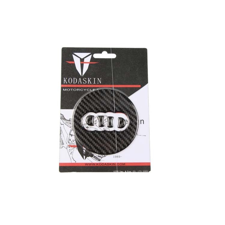 KODAKIN Audi new A4LA1A3A5A6LA7Q7Q5Q3A8 round carbon fiber steering wheel decorative sticker