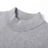 Мужской осенний шерстяной трикотажный зимний свитер, облегающий крой, высокий воротник, свободный крой