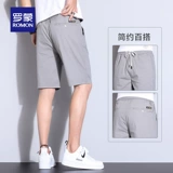 Шелковые трендовые летние шорты, мужские тонкие спортивные повседневные брюки для отдыха, штаны