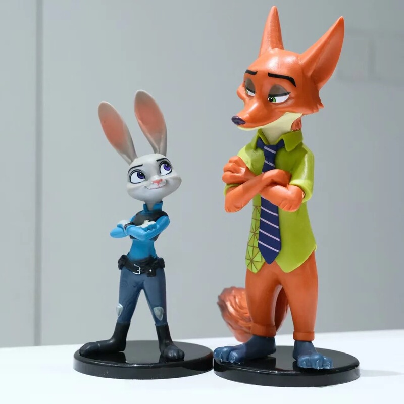 Zootopia Judy Nick Figurine Model Ornament Birthday Gift