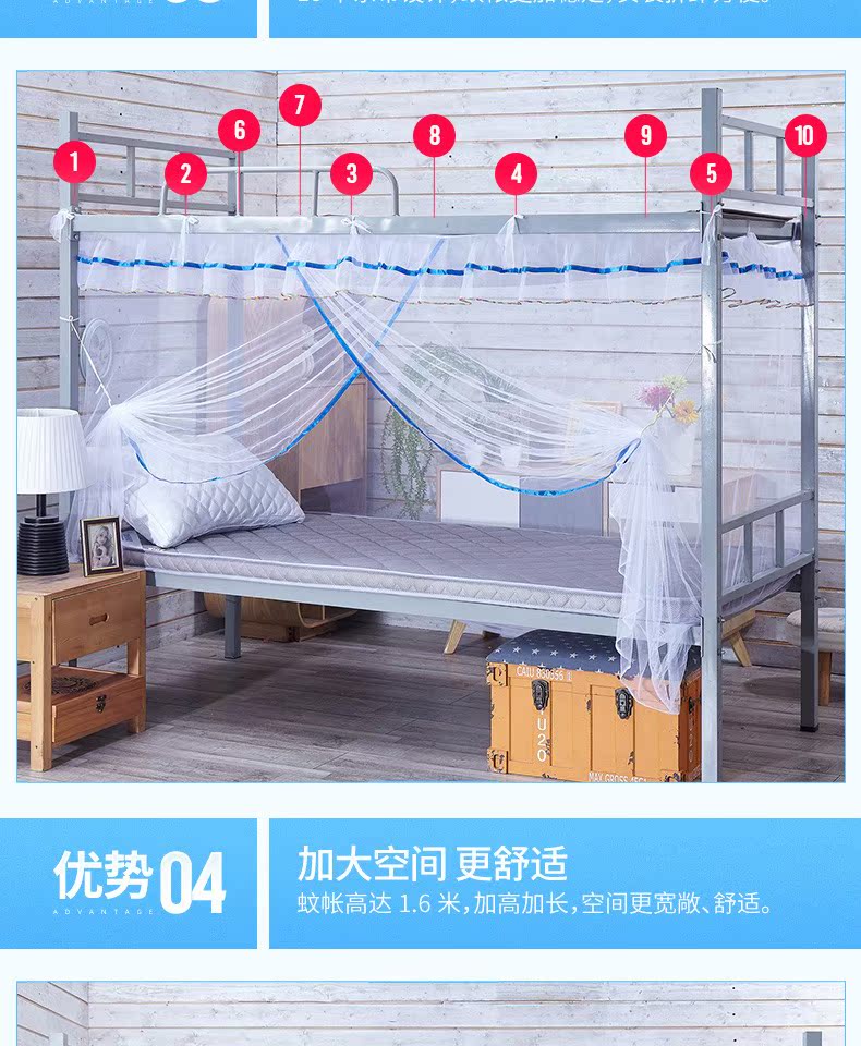 Sinh viên cửa lưới chống muỗi 1m1,2 mét trên cửa hàng phòng dưới l phòng ngủ mã hóa giường đơn nhà trẻ em giường đôi - Lưới chống muỗi giá mùng ngủ