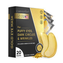 GOLD EYE MASK Patchs de masque pour les yeux dorés liftants raffermissants hydratants revitalisants et jeunes 3 boîtes * 20 pièces