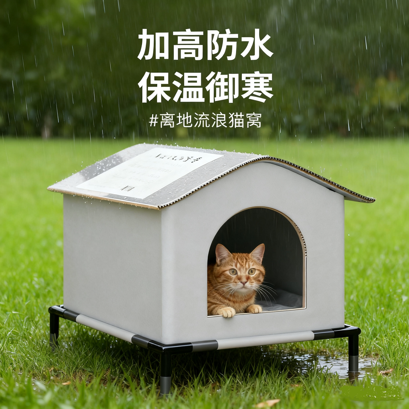 Petpeace狗窝封闭式安全感夏季夏天狗屋猫窝宠物狗狗实木房子室内：给