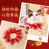 Новогодний ошейник для кошек, шарф для кошек, аксессуары для шеи собаки, новогодние украшения, милый галстук-бабочка, воротник для шеи, ожерелье для домашних животных