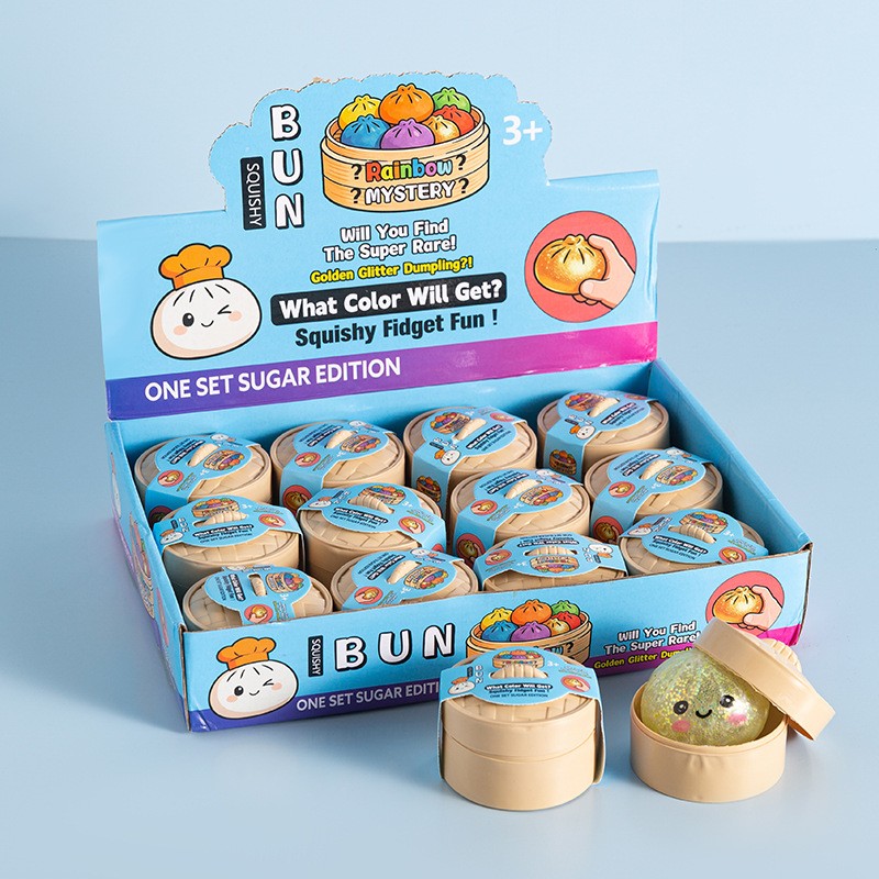 Unzip gold powder buns steamer color box simulation buns