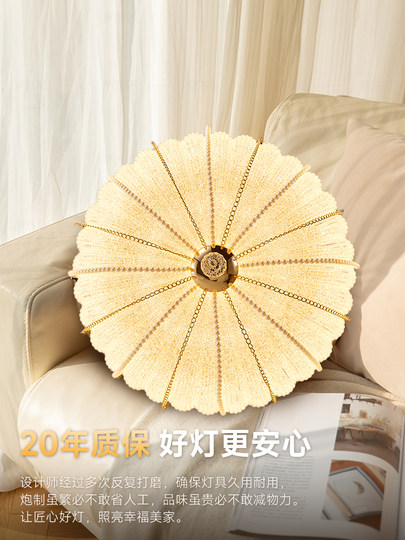 Lámpara de techo para dormitorio francés, farol de calabaza, cristal de lujo, dormitorio principal, estudio, nuevas lámparas Zhongshan simples y modernas, 2025