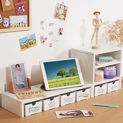 Desktop storage rack, desk storage rack, workstation desk, good things, dormitory stationery organization, simple bookshelf