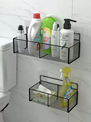 Makeup room rack balcony laundry detergent toilet wall makeup iron placement shelf paste-free storage