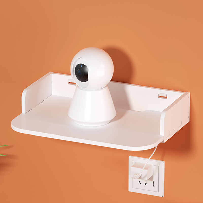 The placing camera's shelf TV box monitor the onboard box wifi wireless router on the wall hanging TV