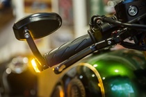 The handlebar end rearview mirror retro rearview mirror modified to the Mirror Round Oval Universal