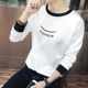 Mùa thu nam Áo thun dài tay Xu hướng Hàn Quốc Áo cổ tròn Slim Áo len nam cổ cao Áo len nam hoang dã Mặc