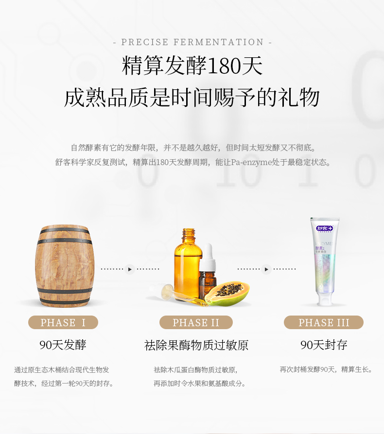 舒客 酵素美白牙膏 120g*3支 图8