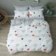 ins nordic Polka Dot kẻ sọc quilt một gia đình bốn 1.51.8 ký túc xá 1,2m khăn trải giường bốn bộ ba - Bộ đồ giường bốn mảnh chăn ra gối nệm