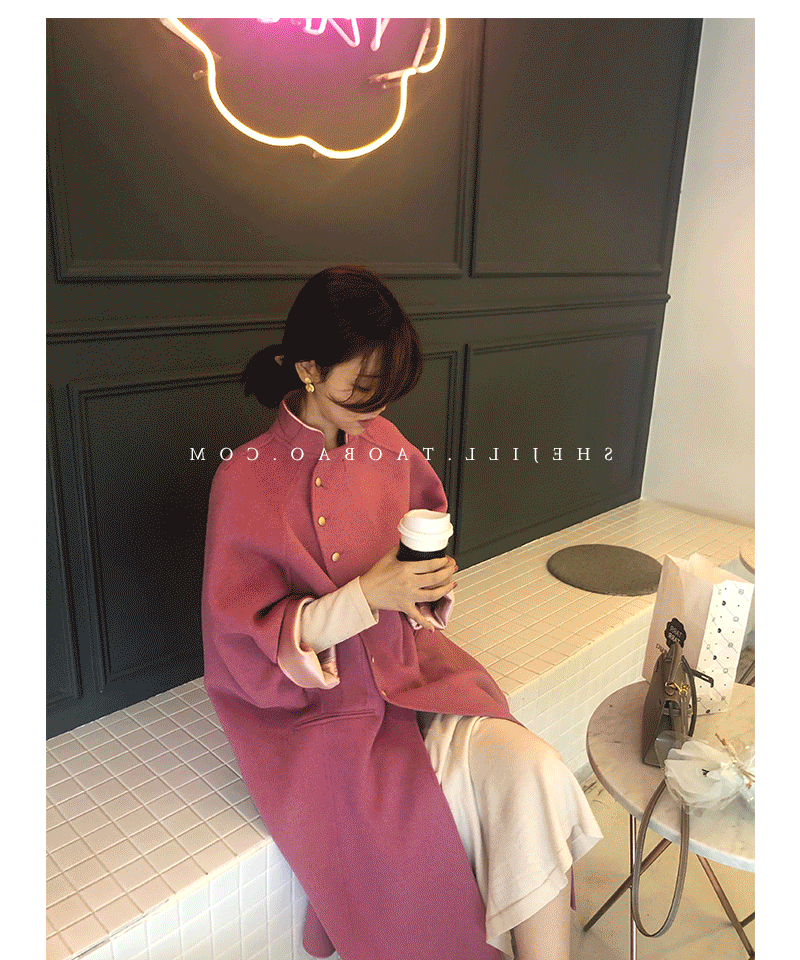 Jill chị lớn gốc Trung Quốc gió áo len dài mùa thu và mùa đông áo len mới hai mặt nữ áo kaki nữ