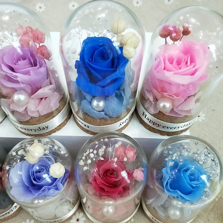 Hoa vĩnh cửu Hoa hồng tươi Hoa khô Mô phỏng Hoa Thumb Cover Hoàn thành Trang trí Bạn gái Năm mới Valentine Ngày sinh nhật Quà tặng - Trang trí nội thất đồ dcor bàn học