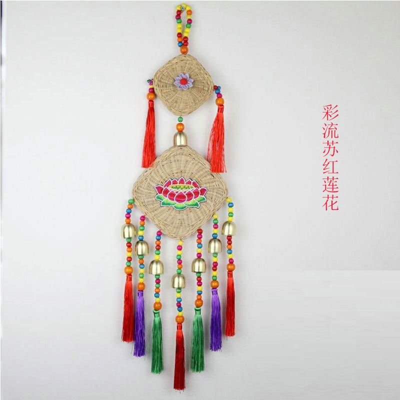 Wind Bells Hanging Accessories Handcrafted Grass Choreography Brass Bell Pendant Chinese Creative Hanging Door Room Shop Decorated Teacher's Section Gift