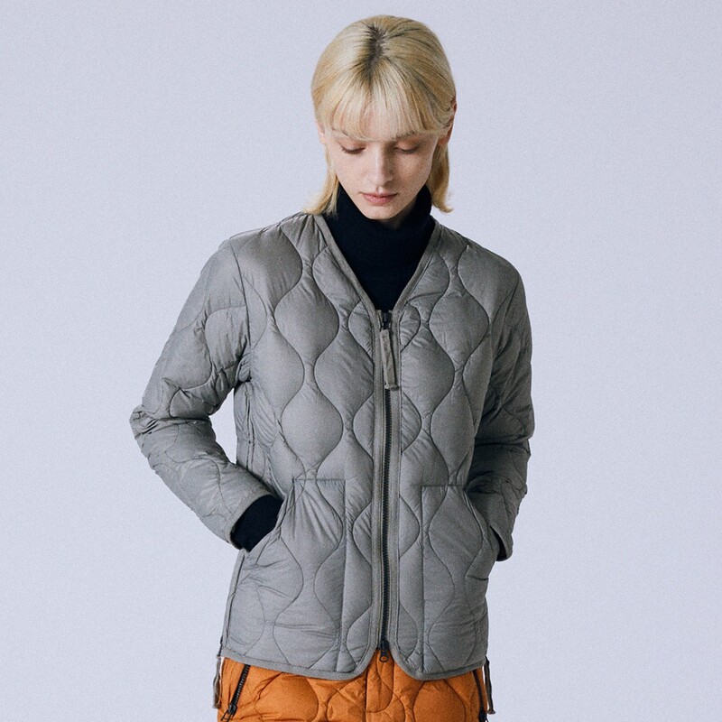 Taion 25Aw Military Zipper down Jacket, Classic Long-Sleeved Inner Layer, Zippers on Both Sides