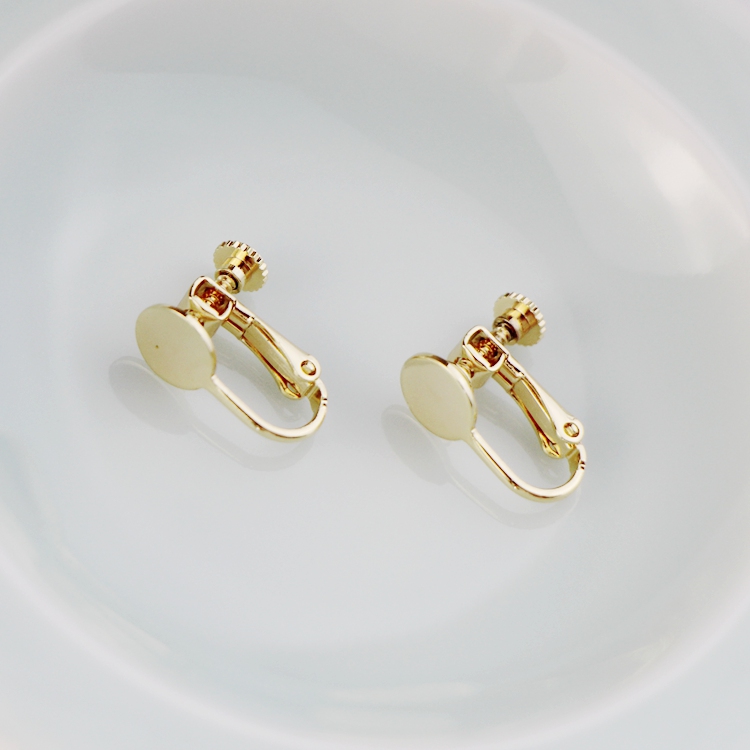 Manufacturers direct sales of domestic 14K bag gold U spiral ear clamp with lap diy handmade accessories materials