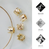 Медный браслет ручной работы, аксессуар, аксессуары, золото 14 карат, простой и элегантный дизайн, 6×7мм