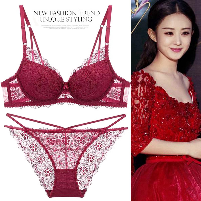 DK Sexy Lace Adjusted Bra Small Chest Gathering Bra Suit Comfort Beauty Back Lady Lingerie Underwear
