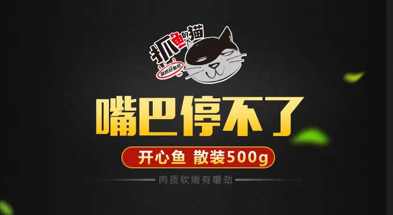 抓鱼的猫 开心鱼500g 湖北潜江特产即食小鱼仔零食小吃 毛毛鱼干