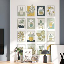 Green wall stickers wallpaper self-adhesive wallpaper dormitory college students bedroom warm background wall decoration stickers waterproof stickers