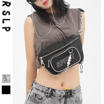 Rusu Liangpin 2021 new original female crossbody chain chest bag niche design dark hot girl neutral wind