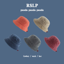 Ruosu Liangpin ins Net Red Basin fishermans hat washed cotton short eaves Japanese men and women trendsetter art Korean version Joker