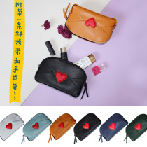 Ruo Su Liangpin original homemade ins Korean street love small cross-body PU womens hand wallet storage bag