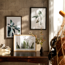 Solid wood decorative picture frame customized any size simple large photo frame wall mounted puzzle frame 4K eight open A3A4