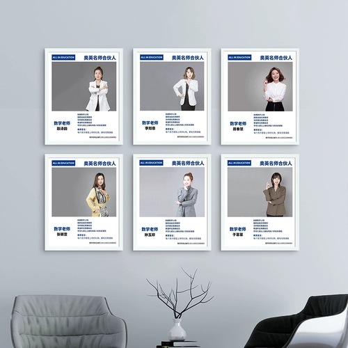 Компания Институциональная предприятие команда работников пропаганда изображение стена A4 Display Box Учитель Введение Взёрная стена сплошная фотокамма