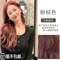 Poplar piano dye hair cream caram powder brown self-dye hair dye plant black tea female genuine