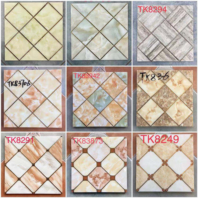 Makeup Room Kitchen 300x300mm Gold Plated Glitter Anti Slip Ground Floor Bathroom Balcony Kitchen Magnetic Brick Background Wall Brick