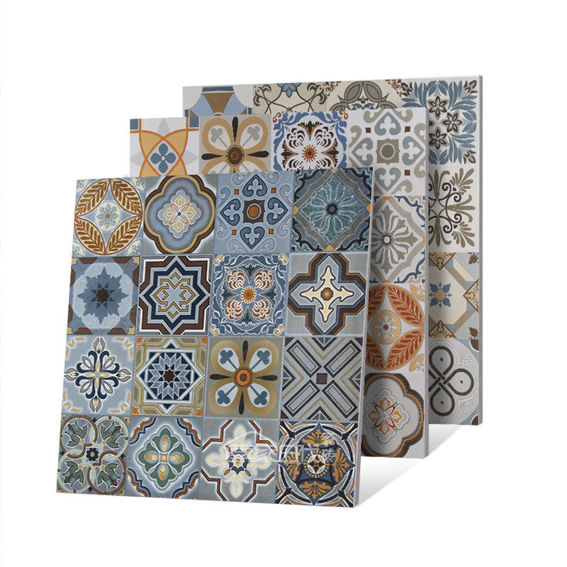 Nordic Retro Flower Brick Tiles 600x600 Color Living-room Dining Room MAKEUP ROOM Anti-Slip Wall Brick Parquet